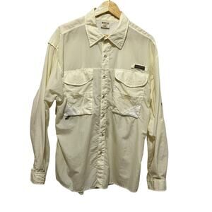 Magellan Mens Sportswear Fishing Shirt‎ XL Beige Nylon Outdoor Utility Travel